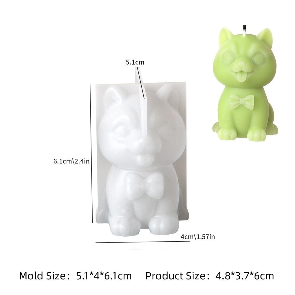 3D Cute Animal Little Dog Candle Silicone Mold DIY Pet Dogs Scented Candle Resin Soap Making Molds Fondant Cake Chocolate Mould