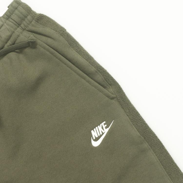 Nike Solid Color Minimalistic French Terry Casual Shorts Olive Green Men's DQ4596-222