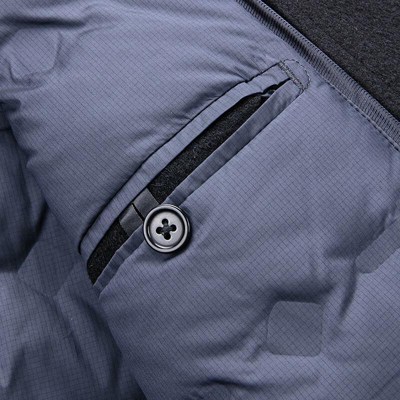 FAPAI Men's Long Business Wool Blend Overcoat