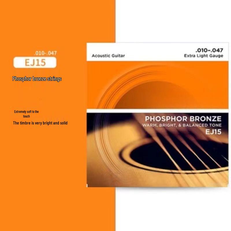 Acoustic & Electric Guitar Strings: DDLO Folk, EZ Brass, EJ Phosphor Bronze, EXL Electric.