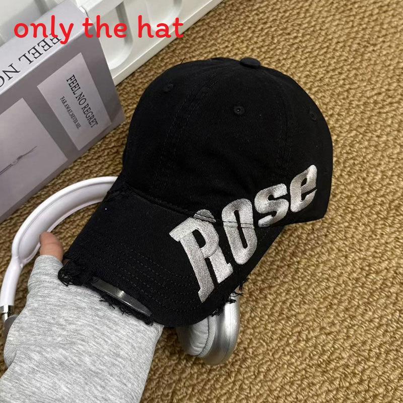 

Streetwear Baseball Cap With Embroidered Letters And Wide Brim For Summer Sun Protection чёрный