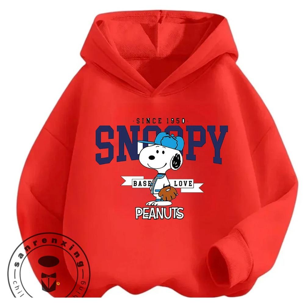 Fashion Kawaii Kids Hoodie Cute Cartoon Graphic Autumn Winter Casual Sweatshirt Snoopy