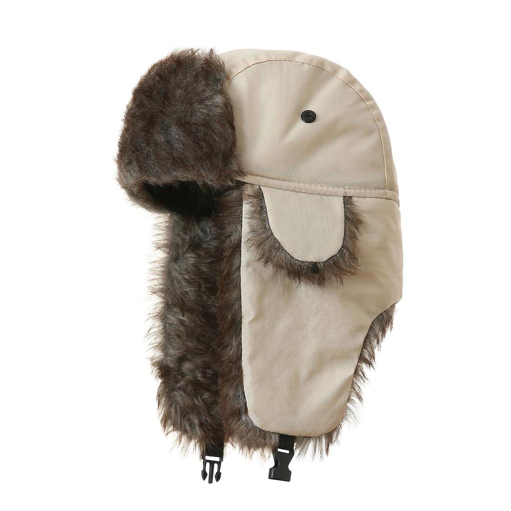 Winter Vintage Plush Hats Windproof with Earflaps Outdoor Cycling Warm and Cold Plush Hat for Cold Weather Headcover