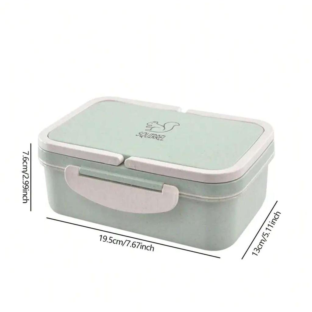 1pc-Microwave lunch box, wheat straw bento box, plastic food container, kitchen accessories