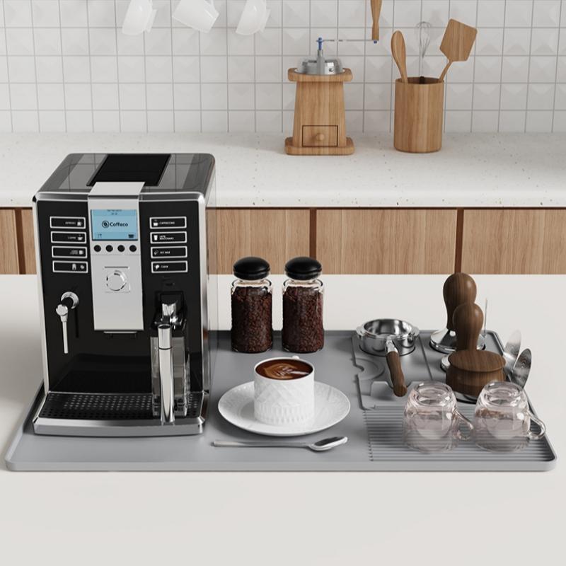 Antiskid Coffee Machine Silicone Mat Bar Fruits Vegetables Drain Pad Coffee Powder Pad Dining Table Insulation Protection Pad