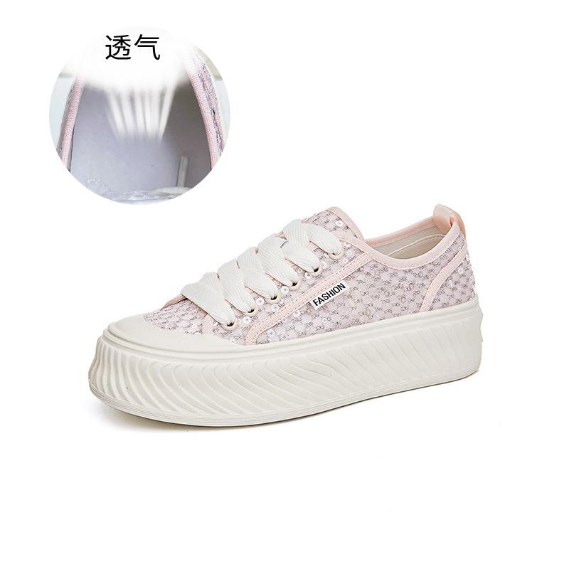 Platform white shoes women's 2025 summer new versatile shoes children's mesh breathable fisherman shoes casual fashion women's shoes