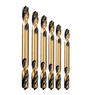 6Pcs Double Head Drill Bit HSS Twist Drill Bit for Hard Metal Cast Iron Wood and Plastic Woodworking Accessories
