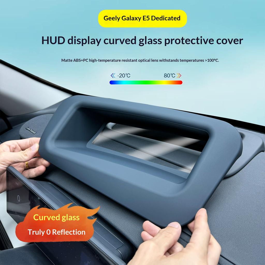 For Geely Galaxy E5/EX5 Car HUD Protective Cover Dashboard Dust Proof Cap Interior Modification Accessory Anti Glare