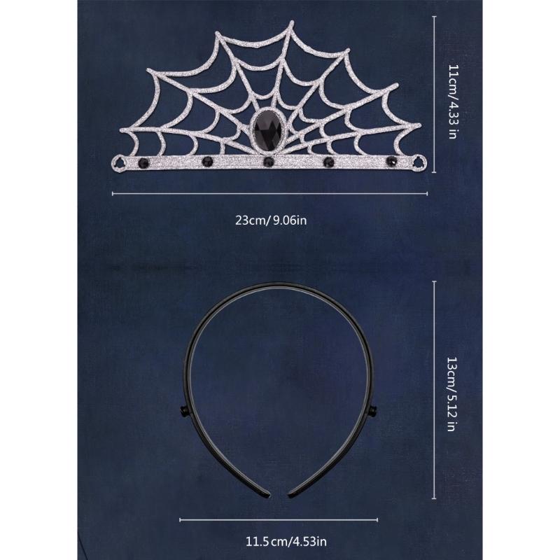 Queen Tiaras Hairhoop Crowns Headband for Parties Women Spiderweb Headband for Cosplay Costume