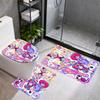 Like Digital Circus2 Bathroom 3Piece Flannel Mat Set Bath Mat Set Toilet Coverushaped Foot Pad Gift Bathroom Decor