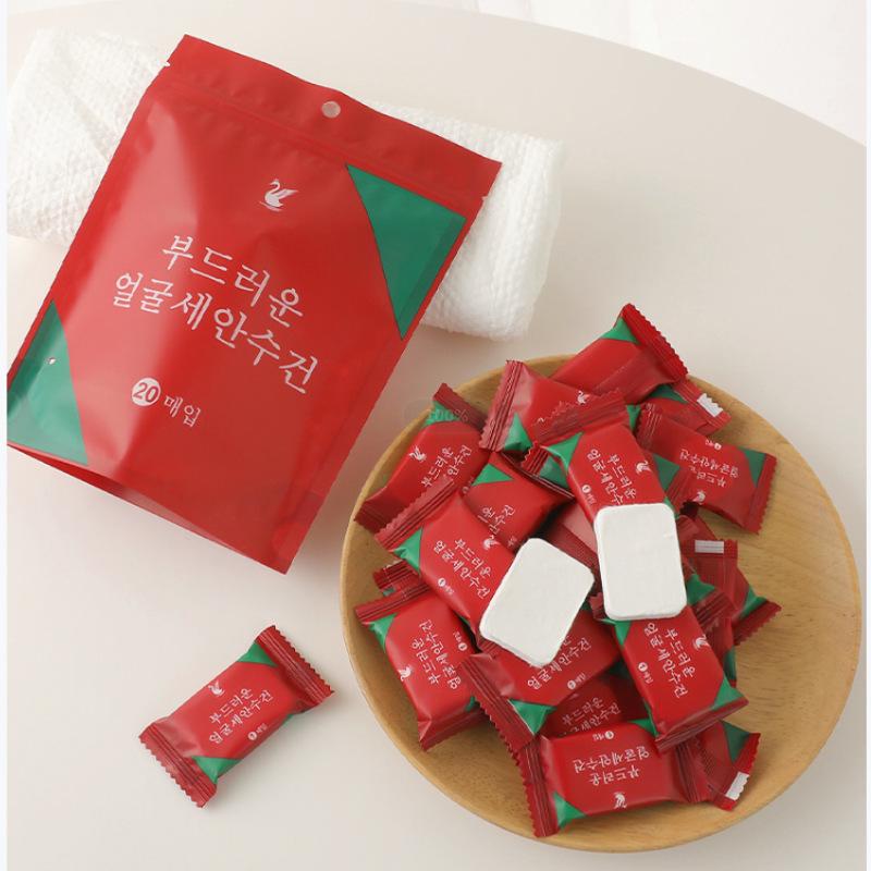 Portable Pure Cotton Compressed Face Towel Set for Travel