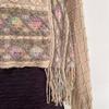 2022 Autumn/Winter Women's V-Neck Rainbow Tassel Cape Sweater