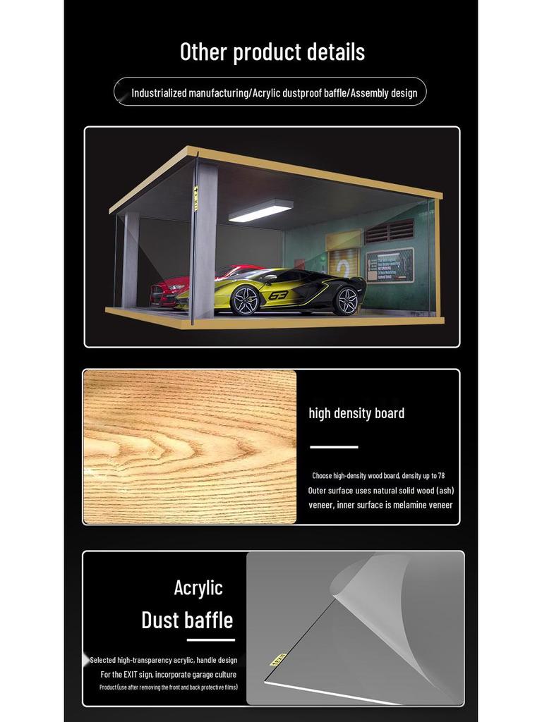 1:18 Scale 3D Parking Garage Display & Toy Car Storage Box