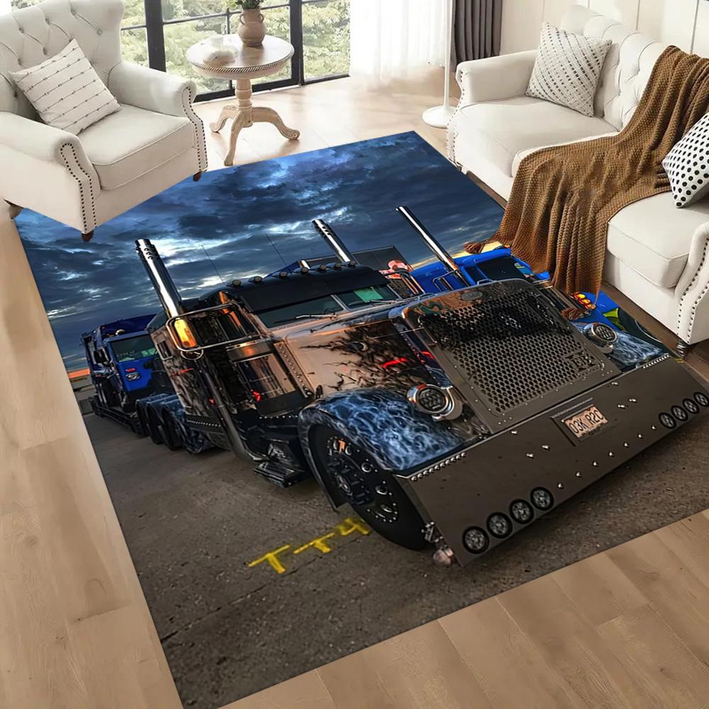 Kw Heavy Trucks Area Rug Suitable For Balcony Game Room Bedrooms Outdoor Antislip Carpet Decorate Offices Perfect Gift For Friends Family