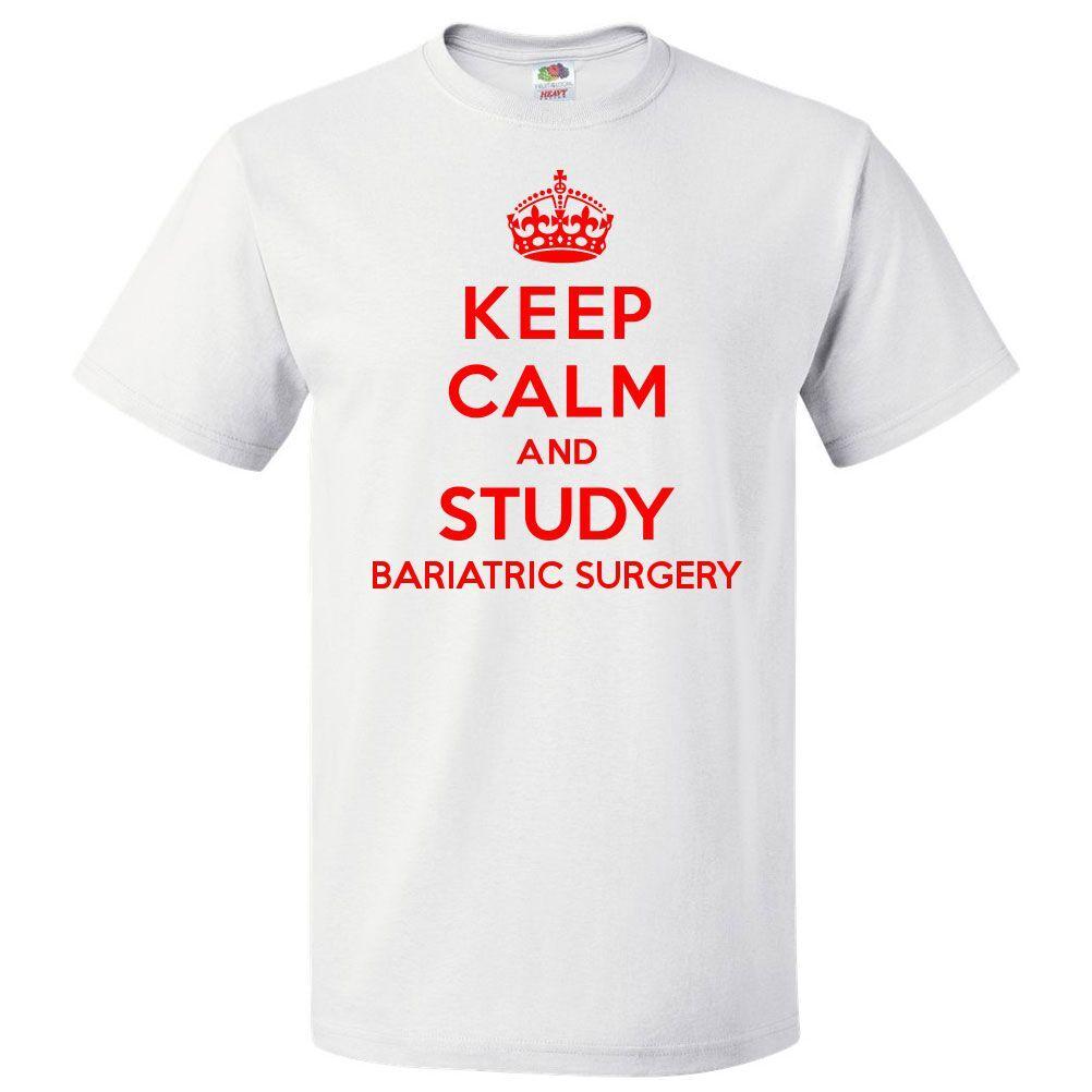 Camiseta de Cirugía Bariátrica Keep Calm and Study Camiseta DivertidaSe abre en una nueva ventana o pestaña L