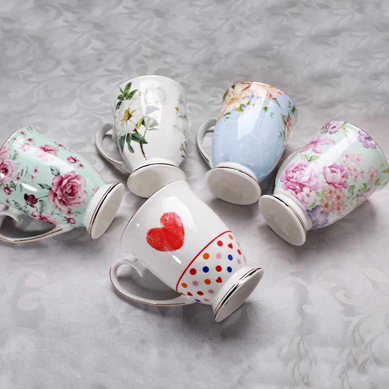 Bone China Coffee Mug Gift Set - Customizable Logo Options, Various Styles