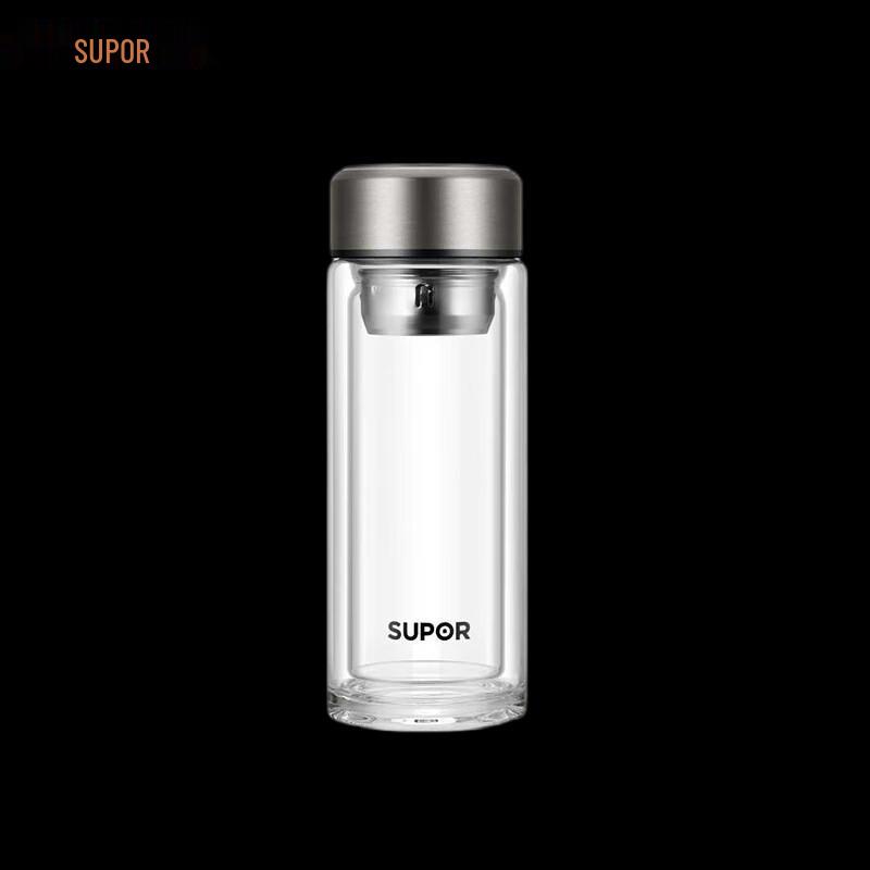 SUPOR 280ml Double-Layer Heat-Resistant Glass Mug