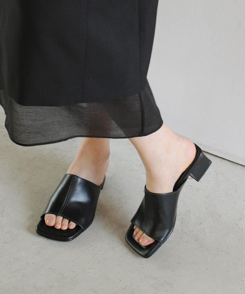 Gisse Genuine Leather Mono Mule Slippers Gis-44222 (B Type)