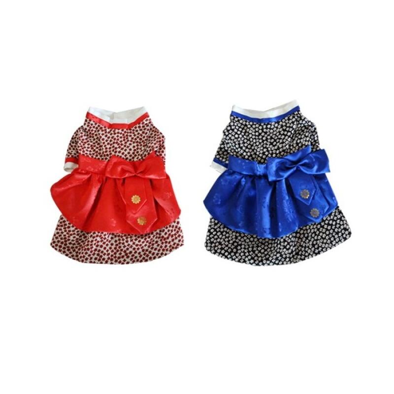 Hongdan Hanbok (Women) Dog Hanbok Red