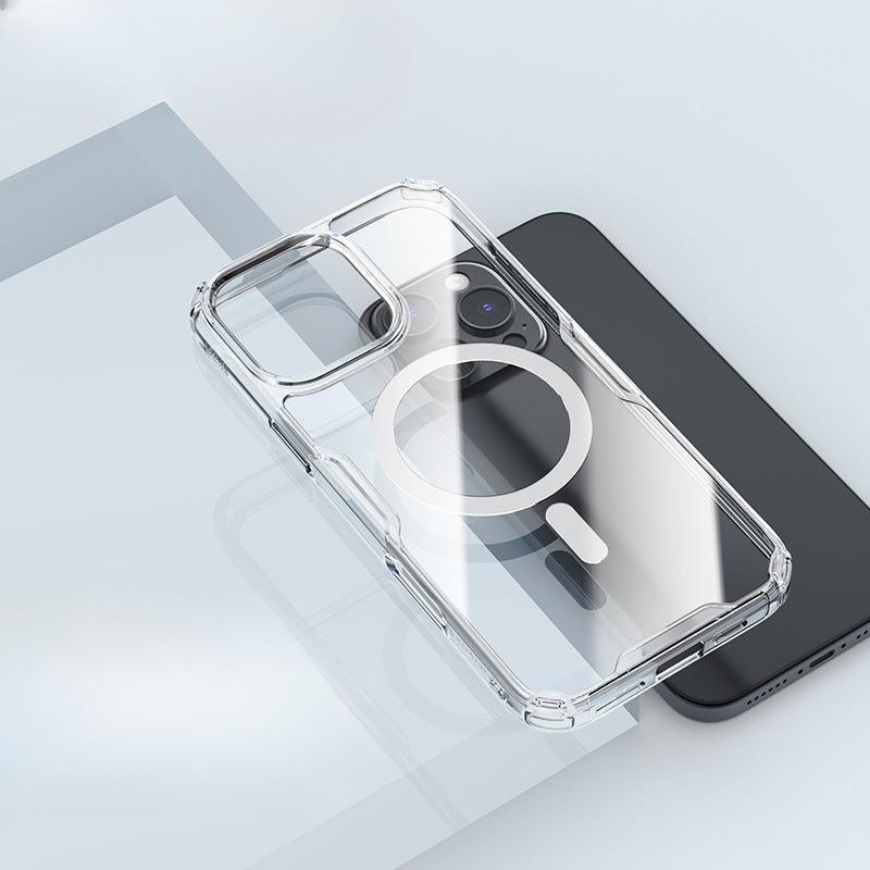 For Iphone16 Pro Max Phone Case, Airbag Transparent Magsafe Magnetic Case, Apple 16.