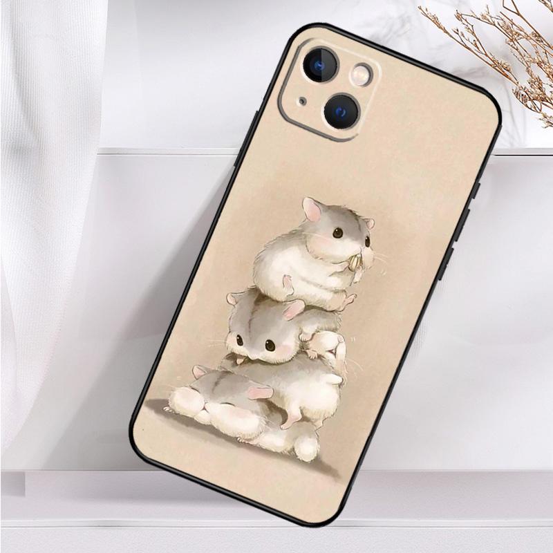 Hamsters Shockproof Case For iPhone 17 11 14 15 16 Pro Max Plus 12 13 Mini 16e 17 Air Phone Cover