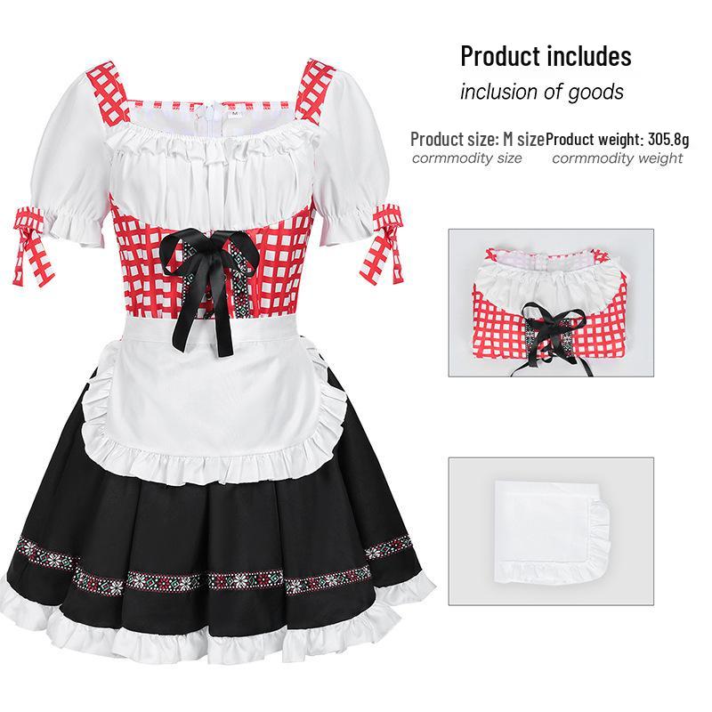 Bavarian Oktoberfest Women's Costume Set - Halloween Carnival Outfit