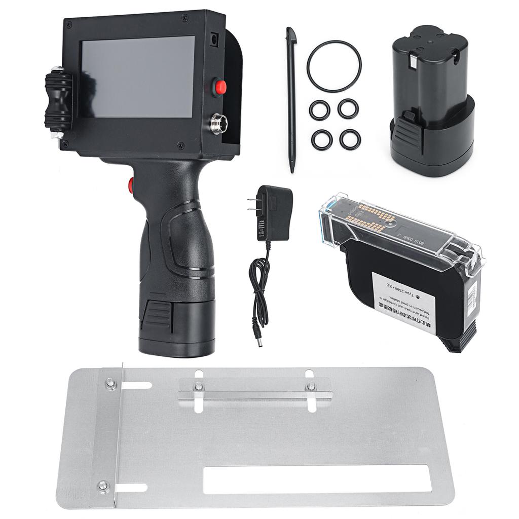 Variable Qr Bar Batch Code Date Number Logo Expiry Date Label Mobile Portable Hand Jet Handheld Thermal Inkjet Printer