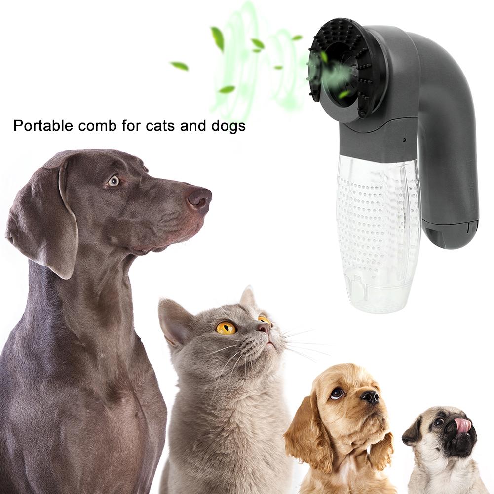 Dog Suction Remover Shaver Cordless Electric Animal Hair Suction Device Pet Hair Removal Brush for Long/Short Haired Dogs Cats