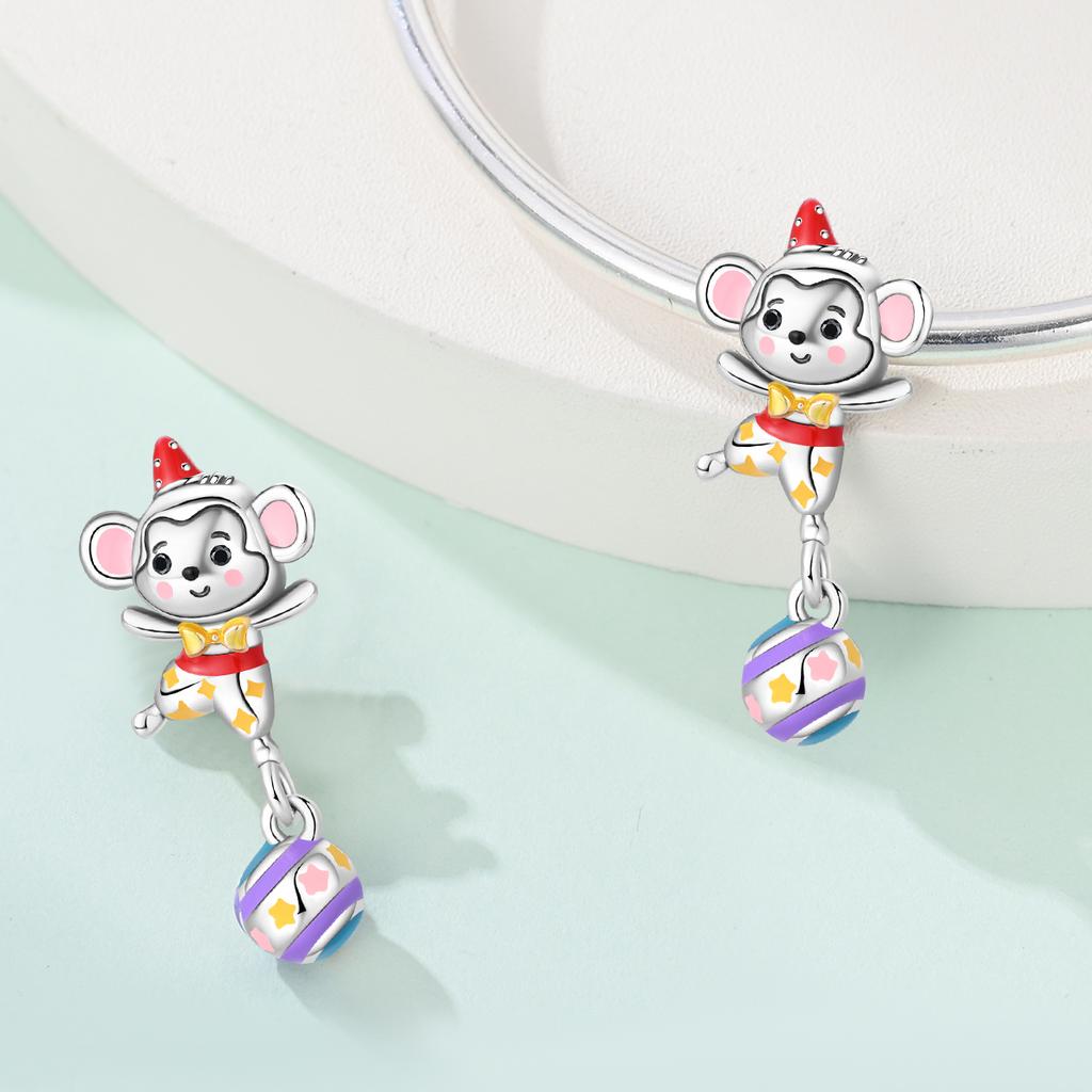 Original Charms Copper Circusmonkey Beads Fit Bracelet Women Jewelry Making Diy Gift