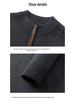 2025 Men's Autumn/Winter Knit Sweater: Half-High Collar, Zipper, Loose Fit, Long Sleeve Pullover