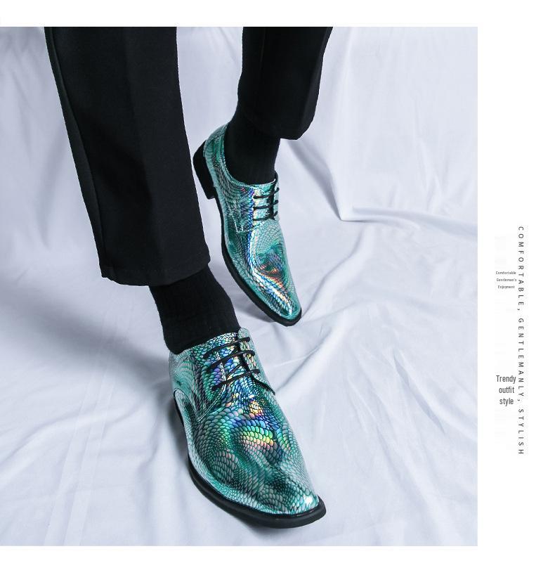 Men's Plus Size Pointed Toe Leather Shoes - Fashionable, Trendy & Casual Groom's Shoes