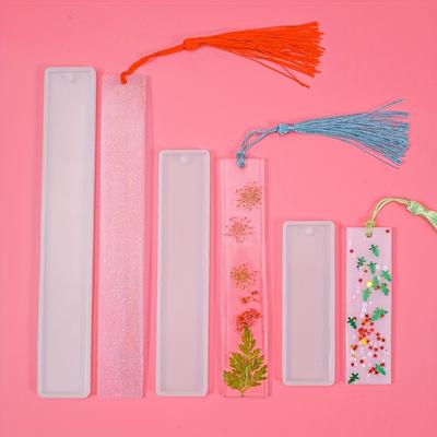 3-Size DIY Silicone Bookmark Molds for Resin Crafts Reusable Rectangle Mold Perfect for Keychains, Home Decor & Gift Making, Silicone Molds for Resin
