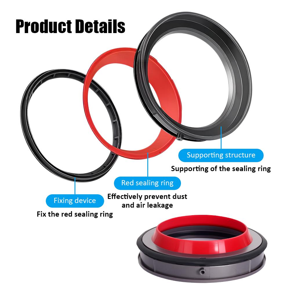 Sealing Ring And Base Lid for Dust Bin Top Fixed Dust Cup Replacement Part for Dyson V6 V7 V8 V10 V11 V12 V15 Vacuum Cleaner