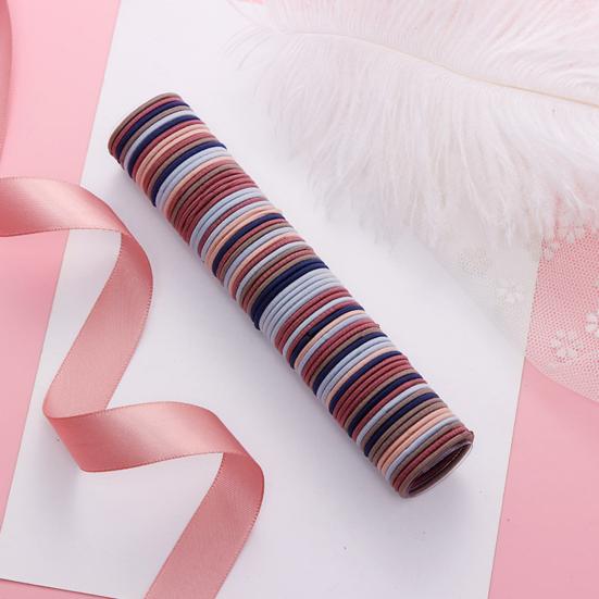 50Pcs 3cm Elastic Hair Ties Ponytail Holders Rubber Bands Hair Styling Tools for Girls