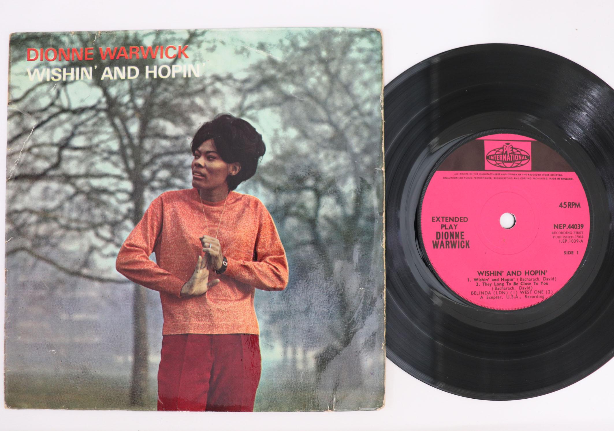 

7inch Record DIONNE WARWICK Wishin And Hopin They Long To B NEP44039 PYE INTERNATIO 1964 UK SoulFunk Used