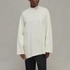 Adidas Solid Color Loose Asymmetrical Casual Long Sleeve T-Shirt Women Tops White IA3134