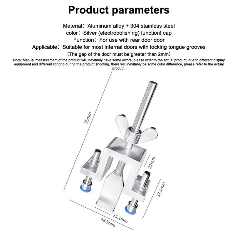 Portable Door Lock Dual Nut Adjustment Body Hotel Door Locks Self-Defense Door Stop Travel Anti-Theft Door Stopper Safety Lock