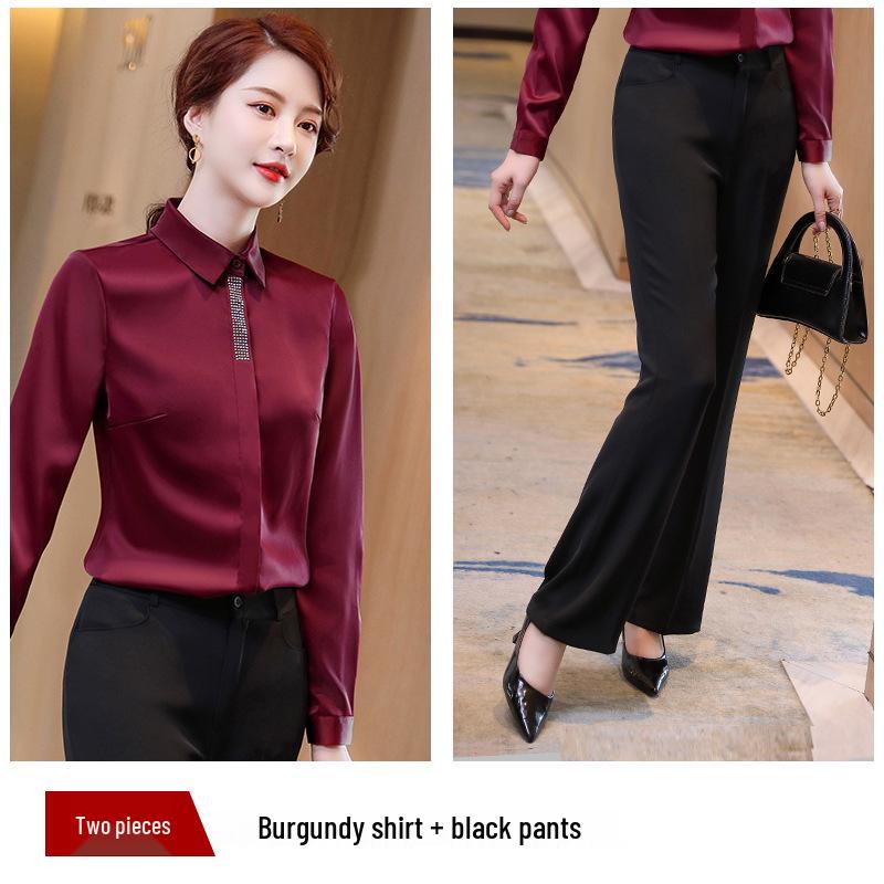 Women's Flannel Thickened Long Sleeve Shirt - 2025 Fall/Winter Collection, Ideal for Professional and Commuting Wear