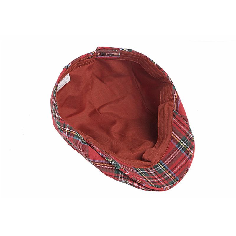 Uformell rutete beret avisgutthelser for menn Kvinners rutete caps Foroverlue Gatsby malerhatter Justerbar Ivy-lue Gorro Hombre Boina
