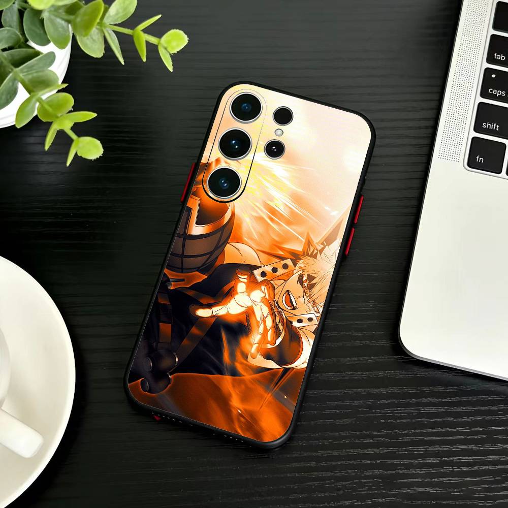Katsuki Bakugo p-Hero Academia Phone Case For Samsung S26,S25,S24,S23,S22,S21,S20,Plus,Fe,Lite,Others Black Cover