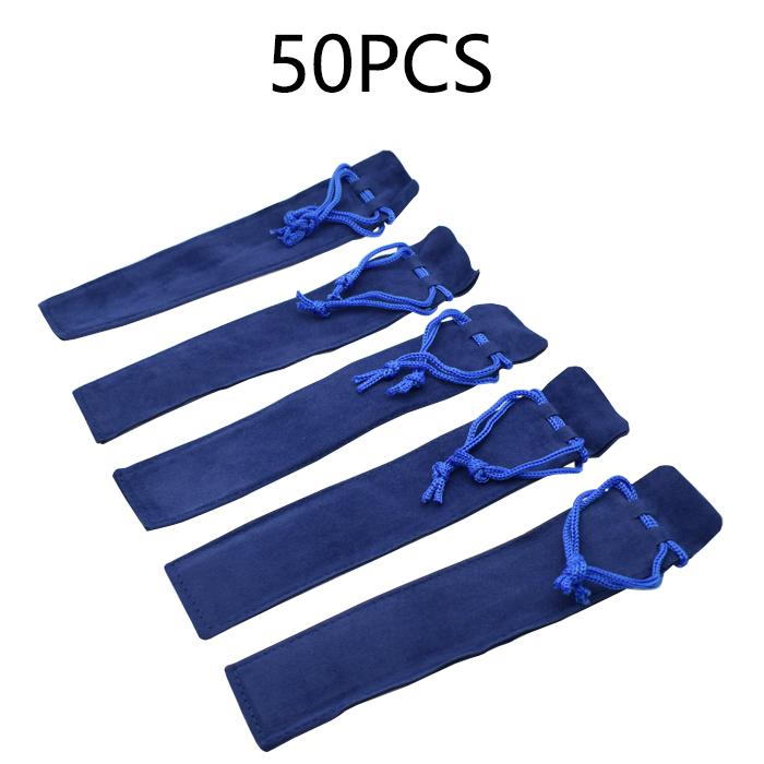 50 stücke Pro Los Samt Stift Beutel Halter Einzel Geschenk Bleistift Tasche Stift Fall mit Seil Büro & Schule Liefert Farbe Geschenk