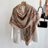 Women Retro Large Square Scarf 130X130Cm Ethnic Style Cashew Flower Printed Scarf Tourism Air-Conditioned Shawl Female Foulards