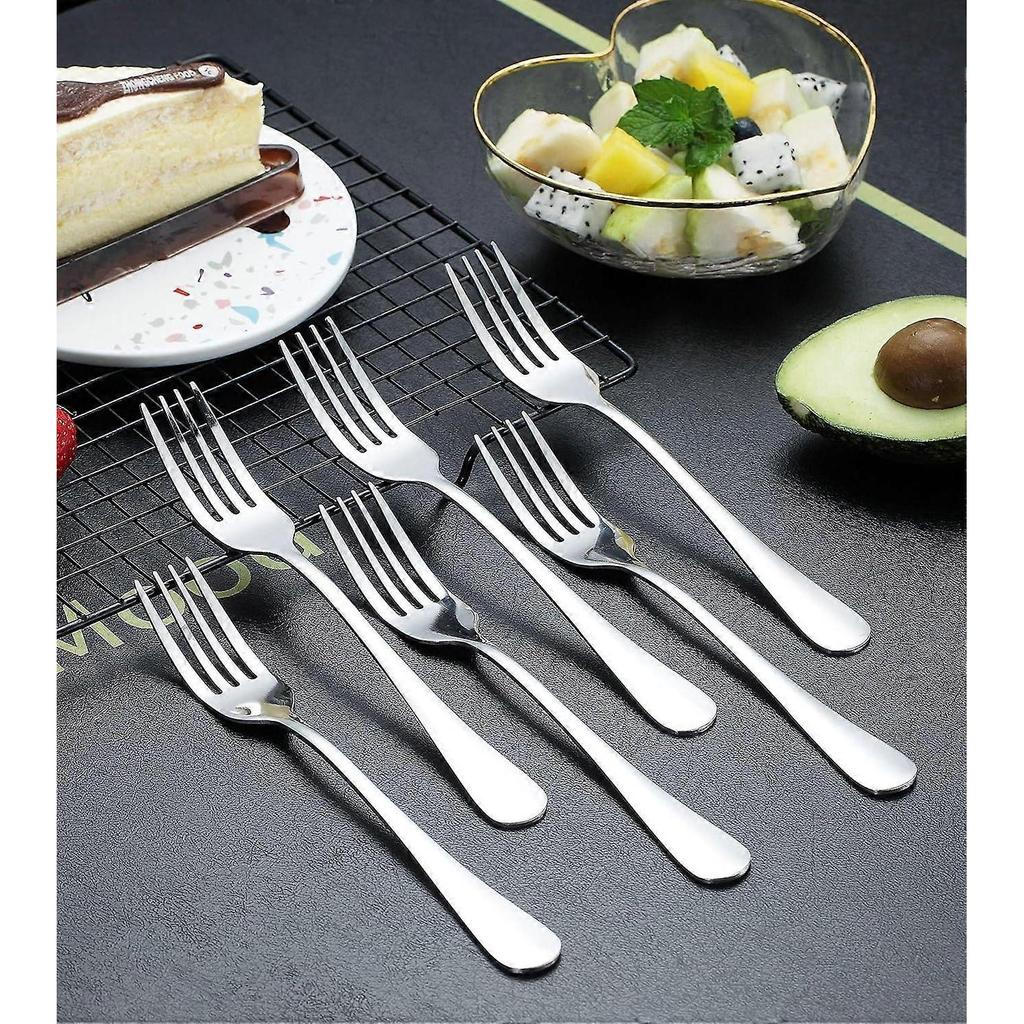 Abendgabeln 6 Stück, Edelstahl 20cm Gabeln Besteck, Tafelgabeln Set von 6