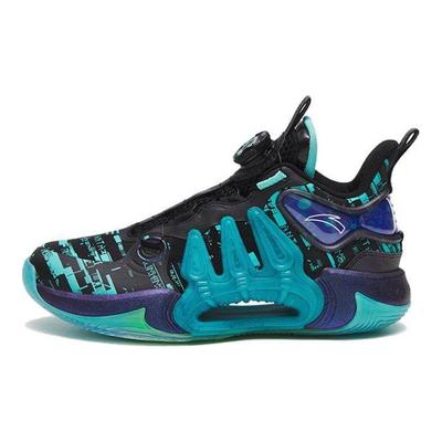 Qingkuang 2 Slip Resistant Durable Low Top Basketball Shoes Kids Sneaker Black Blue Green 312311116-1