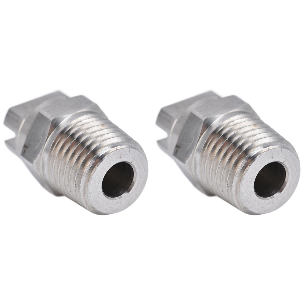 2pcs Fan Nozzle Stainless Steel Wide Coverage Area Compact Practical Uniform Atomization Sprayer