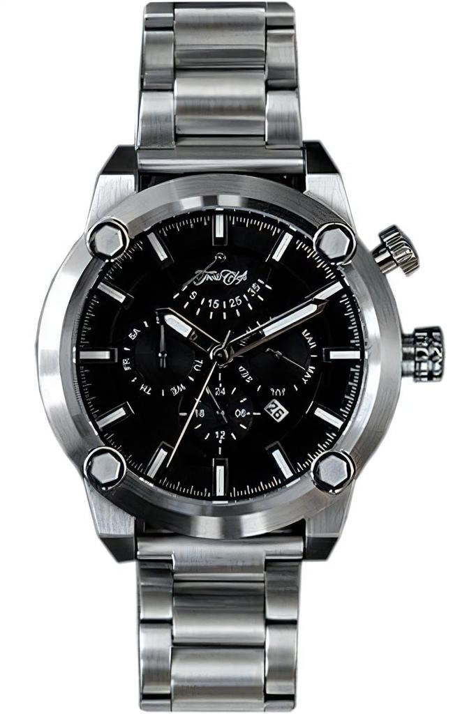 Trois Clefs Mechanical Automatic Manual Winding Analog Japanese Movement Power Reserve Calendar Stainless Steel Strap 10 ATM Water Resistant Leather