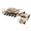 Non-Toxic 1/72 Military Building Block Weapons Model Toy Army M1070 Tank Transporter M1A2 Abrams Main Battle Tank Gunships Fighter Toys