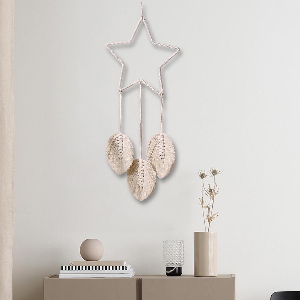 Bohemian Macrame nástěnná tapiserie Ručně vyráběná umělecká dekorace