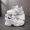 Chaussures de papa en maille respirante pour enfants coréens printemps et été pour garçons et filles, chaussures de sport résistantes à l'usure à semelle souple unie