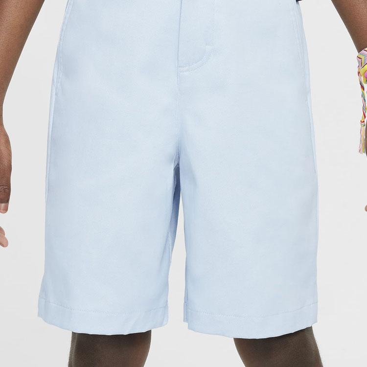 Nike Simple Comfortable Versatile Solid Color Shorts Kids Shorts Light-Arsenal-Blue Football-Grey FN9217440